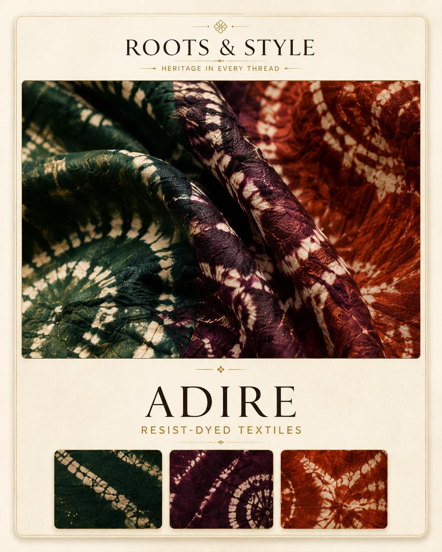 Adire — resist-dyed textiles